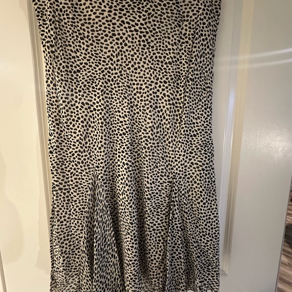J. Crew Black and Cream A-Line Skirt